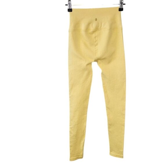 Spiritual Gangster Womens Love Sculpt Legging, Ribbed, Athletic,Yellow,Size XS/S - Picture 2 of 10